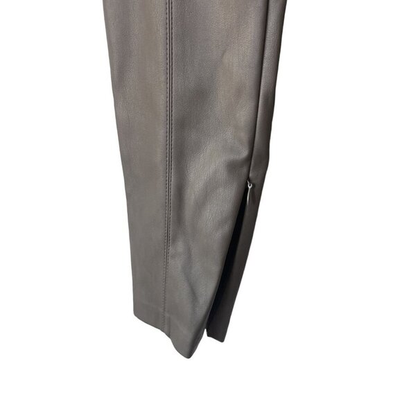 Zara Womens Pants Size M Camel Brown Faux Leather High-Rise Ankle Skinny Legging - Picture 10 of 12